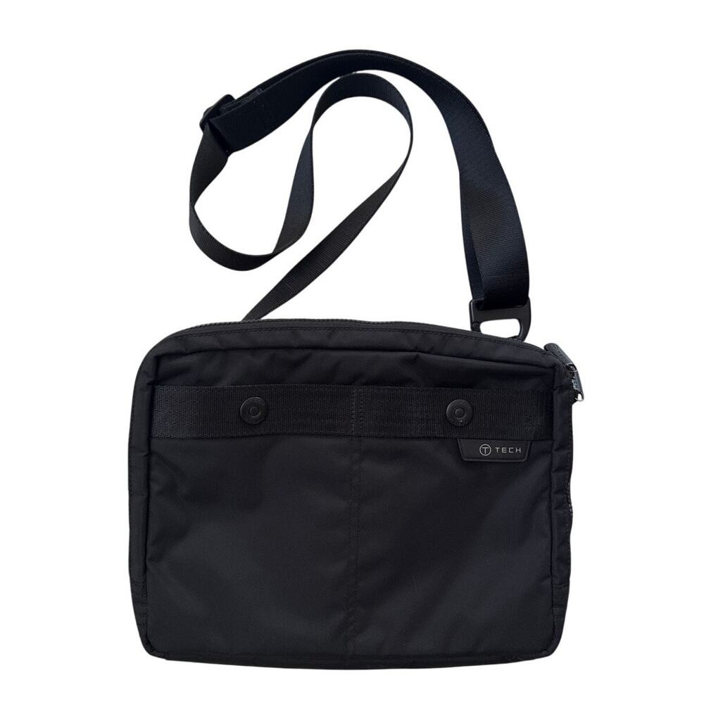 T-Tech by Tumi Crossbody Computer Bag in Black and Navy Blue Professional Work